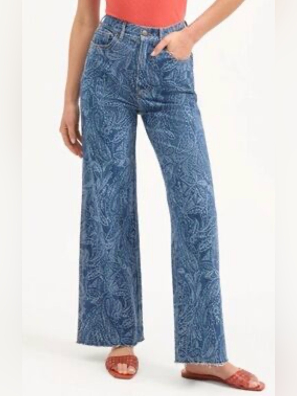 Veronica Beard Taylor High-Rise Wide-Leg Jeans